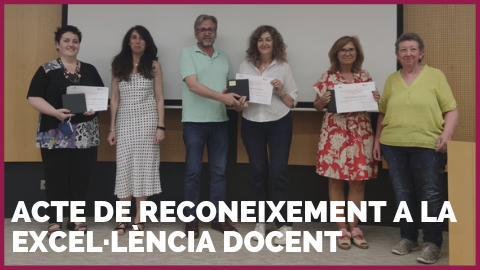 Acte de reconeixement a les premiades per la seva excel·lència docent i a les jubilades i jubilats